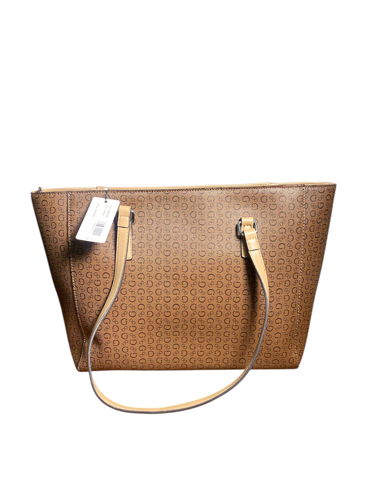 Set de Bolso Tote y Muñequera Guess 2 en 1: Versatilidad Icónica en Marrón