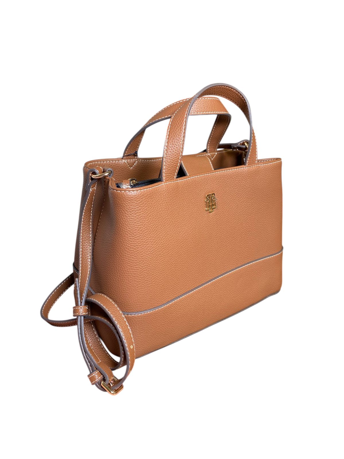 Bolsa Elegante Tommy Hilfiger Café con Correa Ajustable