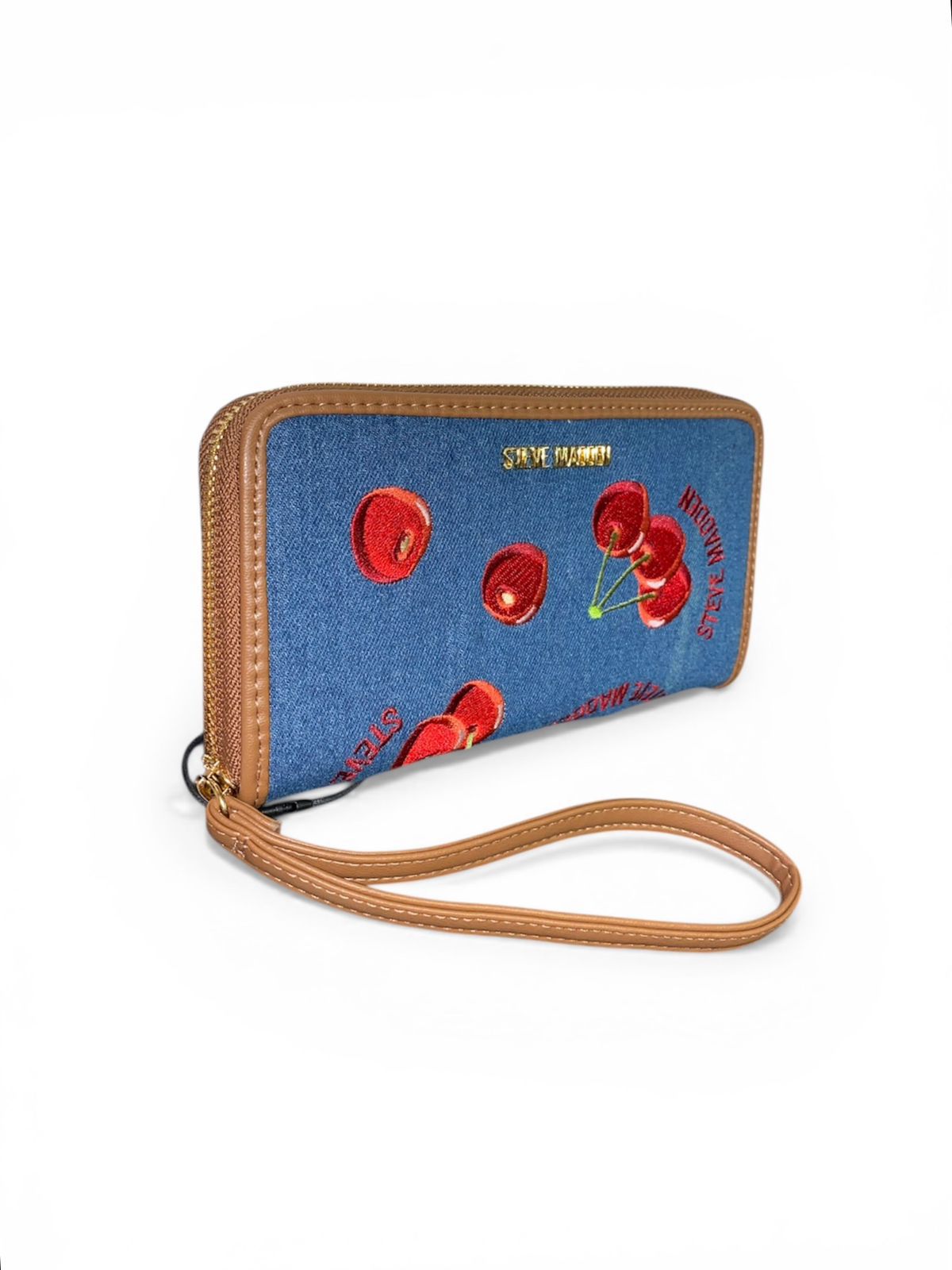 Cartera Steve Madden Denim con Cerezas y Correa – Estilo Juvenil Chic