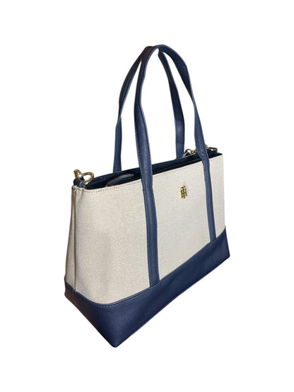 Bolsa Tote Tommy Hilfiger – Beige & Azul Navy Elegante