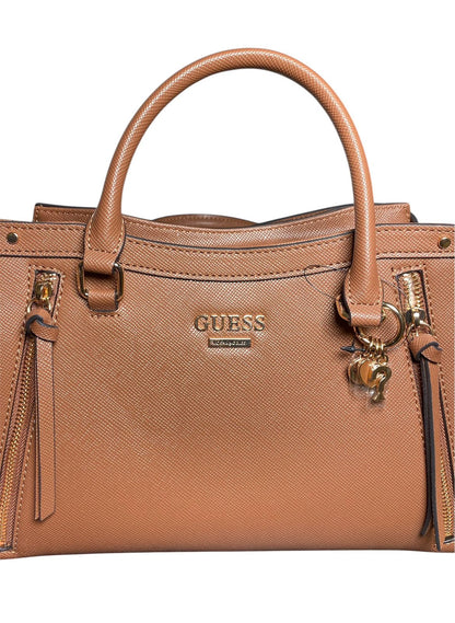 Bolsa de Mano GUESS Café con Correa Ajustable