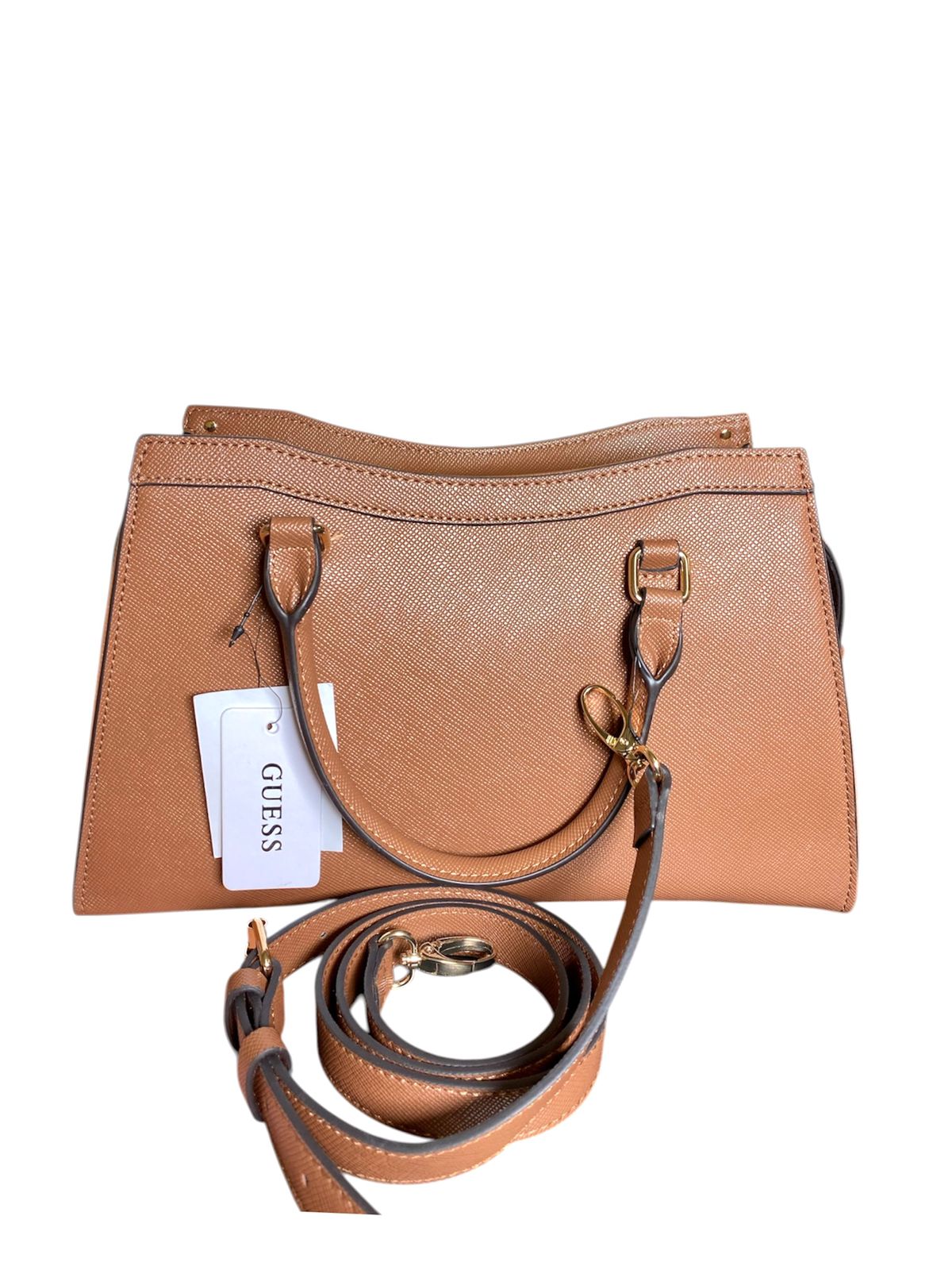 Bolsa de Mano GUESS Café con Correa Ajustable